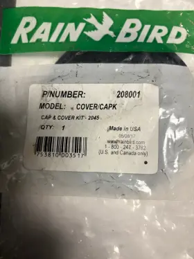 208001 Rain Bird Maxi Paw 2045 Cover Kit Part # 208001. And Cap Only. New