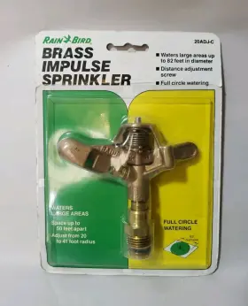 20adj-c Rain Bird Brass Impulse Sprinkler No. - Free Shipping