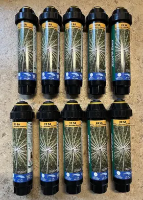 22saf Rain Bird Lot Of 10 22sa Rotary Spray 360 Degree 17 -24 Blue Top Water Saving
