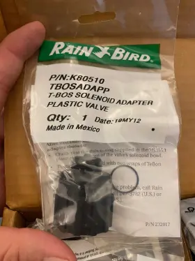 K80510 Rain Bird 739460012598 Tbosadapp Solenoid Adapter/non-rubber Plastic Valve