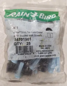 Rain Bird 753800006306 Rainbird 8h 8ft Half Circle Pack Of 25 Mpr Nozzles With Filter Baskets Rain Bird 753800006306 Rainbird 8h 8ft Half Circle Pack Of 25 Mpr Nozzles With Filter Baskets