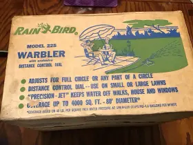 M9057 Rain Bird Rainbird Warbler Model 225 Full Or Part Circle Lawn Sprinkler 3 1/4 Rare M9057 Rain Bird Rainbird Warbler Model 225 Full Or Part Circle Lawn Sprinkler 3 1/4 Rare