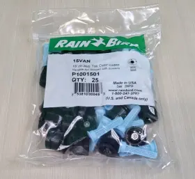 P1001501 Rain Bird Qty 25 Rainbird 15ft 0-360 Top Color-coded Van Variable Arc Nozzles With Screens P1001501 Rain Bird Qty 25 Rainbird 15ft 0-360 Top Color-coded Van Variable Arc Nozzles With Screens
