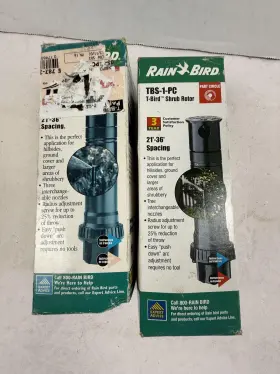 Tbs-1-pc Rain Bird T-bird Shrub Rotor Irrigation Sprinkler 21-36 Ft New In Box 2 Tbs-1-pc Rain Bird T-bird Shrub Rotor Irrigation Sprinkler 21-36 Ft New In Box 2