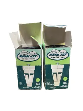855c Rain Jet Vintage Adjustable Sprinkler Head 34ft Full Circle Plus One 4 Part