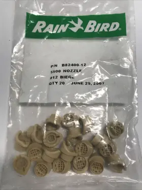 B82400-12 Rainbird Rain Bird 5500noz - 5500 Rotor Sprinkler Nozzle 12.0 Beige Bag Of 20