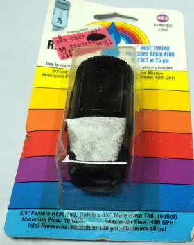 R463c Raindrip Plastic Black 25 Psi Drip Irrigation Pressure Regulator