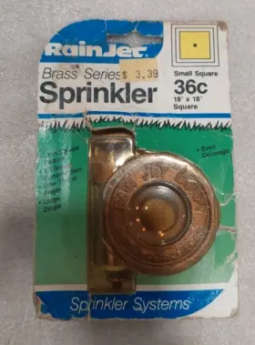Rainjet 042821031306 New Nos Brass Series Sprinkler Small Circle 36c 18x18 Hard To Find