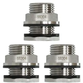 B08qcgf8hl Rainpal Ssbf020 Stainless Steel 304 Bulkhead Tank Fitting Double Female 1/2 Inch Npt