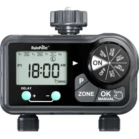 B0g4n9wlw2 Rainpoint Sprinkler Timer With 3 Different Programs Hose For Garden