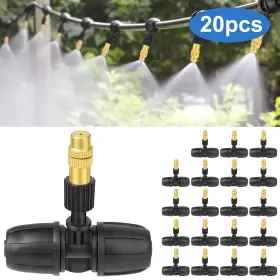 Redtagtown 600609568835 20pcs Brass Misting Nozzles For Garden Sprinkler Mister Outdoor Cooling System Redtagtown 600609568835 20pcs Brass Misting Nozzles For Garden Sprinkler Mister Outdoor Cooling System