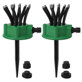 Redtagtown 655887838262 2pcs Adjustable Multi-head Garden Sprinklers 360 Yard Lawn Watering Irrigation