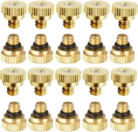 Resnstar 614405150972 20 Pack Brass Misting Nozzles Tees Spray For Greenhouse