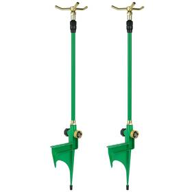 Restmo O-ls-5-gn-2pk1 2 Pack 3arm Sprinkler With Adjustable Telescoping Base 360 Degree Rot