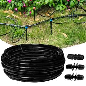 Riboud Tubing002 50 Ft 1/2 Inch Drip Irrigation Tubing Main 50ft Tube Black
