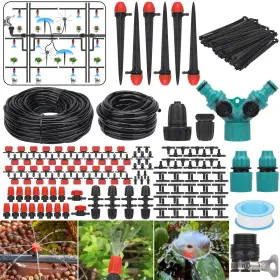 Rg-0001 Ridegeek 165ft Drip Irrigation System Kit Greenhouse Patio Misting