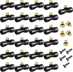 Sp-ripeng-243928 Ripeng Misting Nozzles Kit Include Water Tees Thread 1/4 Inch And Black