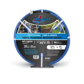 B0byzhztd5 Rmx Bluseal Hot Cold Water Rubber Garden Hose 3/4 Inch X15ft Ultra-light Strong 500 Psi