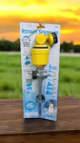 Rotary 032151166076 Gardien Sprinkler With Rotating Head On Spike. 2800 Sq Ft Coverage Nos