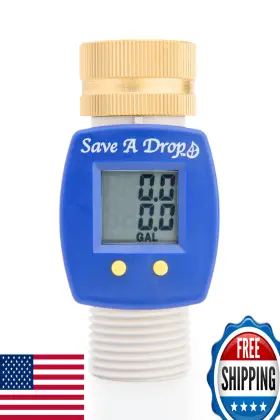 B0bx7fmf3l Save A Drop P3 Water Flow Meter With Heavy Duty Brass Swivel Measure Gallons Us