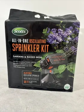 Scotts 032247721905 All-in-one Oscillating Water Sprinkler Kit Gardens - Flower Beds Lawns