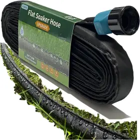 Tkb25 Secbulk Flat Soaker Hose For Garden Beds 10 25 50 75 Ft Inch Short 25ft Black Sew