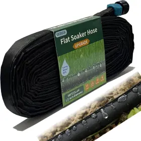 Tkb50 Secbulk Flat Soaker Hose For Garden Beds 10 25 50 75 Ft Inch Short 50ft Black Sew Tkb50 Secbulk Flat Soaker Hose For Garden Beds 10 25 50 75 Ft Inch Short 50ft Black Sew