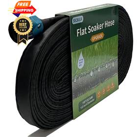 Secbulk Tkb75 2025 Flat Soaker Hose 75 Ft For Garden 75ft Linkable Drip Black