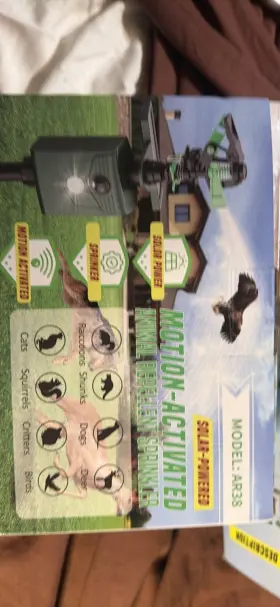 Ar38 Shenzhen Vision Technology Animal Repellent Sprinkler Solar Scarecrow Motion Activated Water