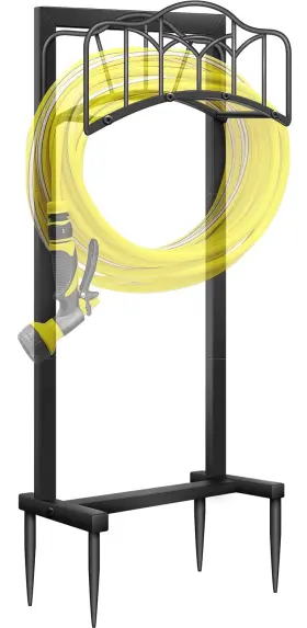 B0bvswy1qd Shomextol Garden Hose Holder Upgraded 100ft Heavy Duty Stand Lawn Yard Black