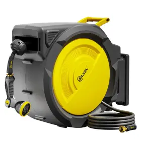 B0fkb85r5v Silvel Retractable Garden Hose Reel 1/2in X 150ft Wall Mount Uv Resistant