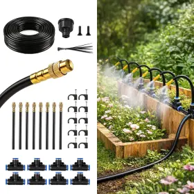 69f34cfddd929b3e29dab330 Smidole 50ft Drip Irrigation Kit 360 Adjustable Garden Watering System With 1/4 Tubing