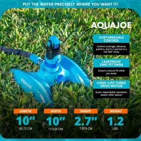 4-pattern Snow Joe 705353312519 Aqua Sprinkler 360 Rotation Metal Base 3740 Sq Ft Coverage 4-pattern Snow Joe 705353312519 Aqua Sprinkler 360 Rotation Metal Base 3740 Sq Ft Coverage