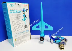 Snow Joe 842470119369 Aqua Indestructible Impulse Sprinkler W Hd Stepped One Way Spike Aj-isss