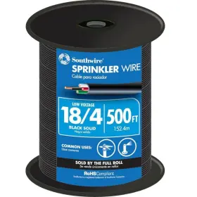 49276945 Southwire 032886465727 500 Ft. 18/4 Black Solid Copper Ul Burial Sprinkler System 49276945 Southwire 032886465727 500 Ft. 18/4 Black Solid Copper Ul Burial Sprinkler System