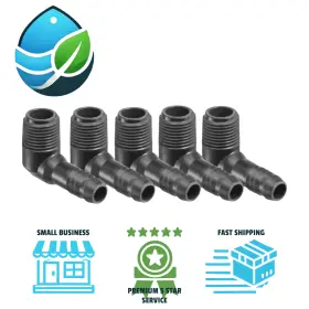 1413-073 Spears 5 Pcs 1/2 Mpt X 3/8 Spiral Barb 90 Irrigation Sprinkler Elbow