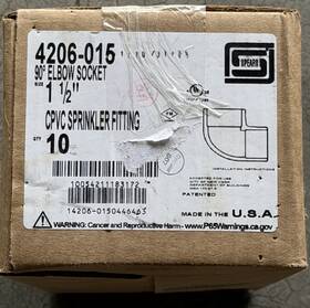 Spears 4206-015 1-1/2 Inch Cpvc 90 Degree Elbow Socket Sprinkler