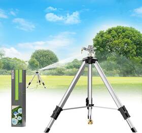 Specilite 313049059008 Brass Impact Sprinkler On Tripod Base 50 Inch Heavy Duty Metal Pulsating