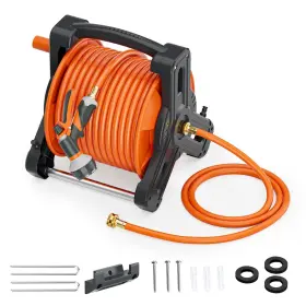 B0dbvbpdwh Specilite 75ft Garden Hose Reel Water Pipe Wall Mount Watering System With Nozzl B0dbvbpdwh Specilite 75ft Garden Hose Reel Water Pipe Wall Mount Watering System With Nozzl