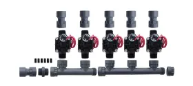 Hu-dura101mm5s Spw Hunter Pgv101-mm 5 Zone Dura Manifold Valve Kit With Flow Control - Slip Pgv1