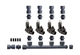 Rb-dura100dv Spw Rain Bird 100-dv Dura Manifold Valve Kit -no Flow Control -slip 100dv 4 Zone