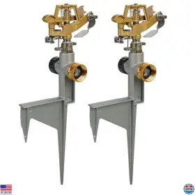 B0cn8w4876 Stanley 2 Pack Zinc Alloy Impact Sprinklers Adjustable Pulsating Lawn Irrigation