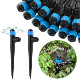Dre20240111blue Sulataya 40pcs Drip Irrigation Emitters For 1/4in Tubing 4-7mm - Garden Watering Emi