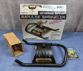 Sp17000 Suncast Nos Brass Impulse Sprinkler Metal Base Made In Usa New Box
