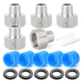B0cf1ldplw Taisher 5pcs 304 Ss Garden Hose Adapter 3/4 Inch Ght Female 1/2 Npt Male