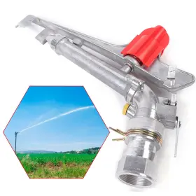 Ec001 Tbvechi 1.5 Inch Irrigation Sprinkler Large Impact Area Water Spray Gun 360 Adjustable