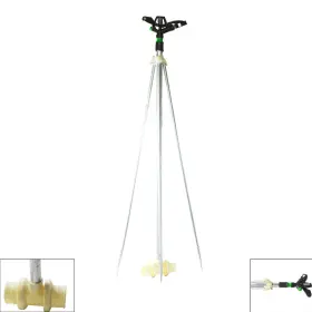 023051 Techtongda Garden Tripod&sprinkler Head Stainless Steel And Plastic Gardening Supply New
