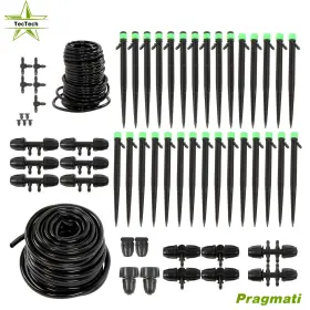 Pr8557356 Tectech Drip Irrigation Kit Garden System Plant Watering Adjustable 130ft