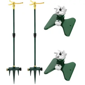 Yit-teenyyou-1035 Teenyyou 2 Pcs 3 Arm Rotating Telescoping Sprinkler With Spike And 360 Degree Ro