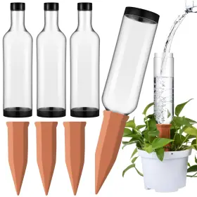 Yit-teenyyou-4704 Teenyyou 8 Pack Plant Watering Devices With 4 Pcs Terracotta Self Spikes And Yit-teenyyou-4704 Teenyyou 8 Pack Plant Watering Devices With 4 Pcs Terracotta Self Spikes And